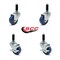 Service Caster 3.5 Inch Blue Polyurethane Swivel 7/8 Inch Expanding Stem Caster Brake, 2PK SCC-EX20S3514-PPUB-BLU-2-TLB-2-MTG41 - alternate 2